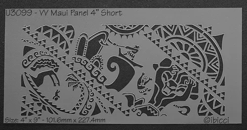 ibicci Maui Angled Panel stencil 4" Short
